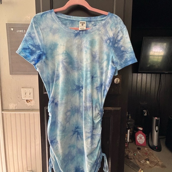 PINK Victoria's Secret Blue Tie-Dye Dress - Picture 1 of 4